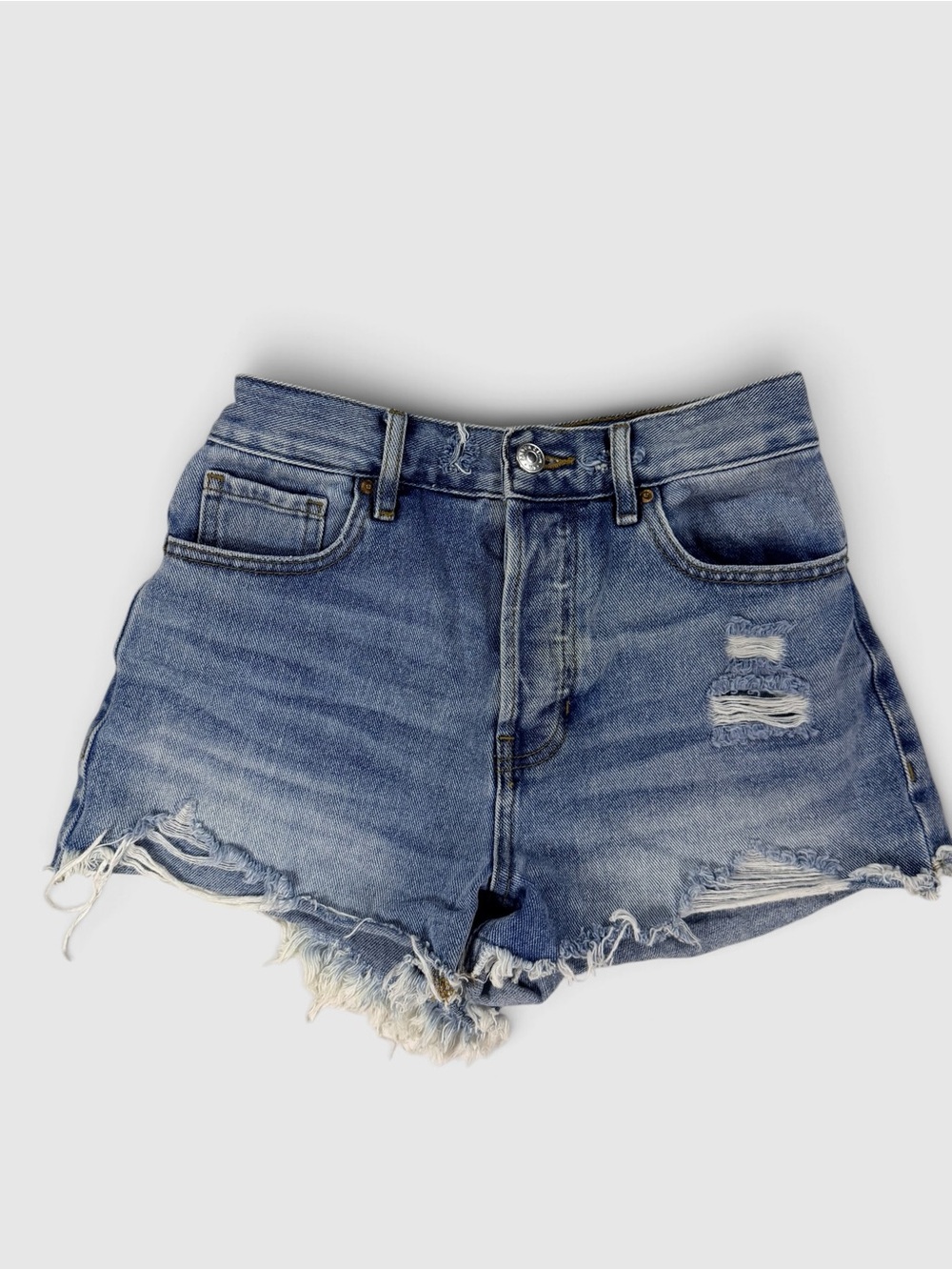 PacSun • Vintage High-Rise Cutoff Denim Shorts • Distressed • Size 24